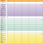 Kalender für Februar 2027, Wochen farblich markiert. Feiertage und Valentinstag hervorgehoben. Bereichen für Notizen.