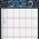 "FEBRUAR", Kalender für 2027, bunte Illustration mit Dekor; Wochenbeginn Montag, Valentinstag am 14. Februar.