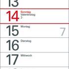 Kalender für Februar 2027. Jeder Tag mit Datum und Wochentag. Feiertage: Rosenmontag, Faschingsdienstag, Aschermittwoch, Valentinstag.