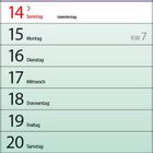 Kalenderübersicht für Februar 2027, zeigt Tage, Wochennummern, Feiertage wie Valentinstag und Platz für Notizen.