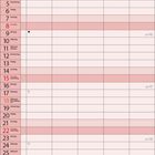 Kalender für November 2026 mit Wochentagen und Platz für Einträge in einer rosa-braunen Farbpalette.