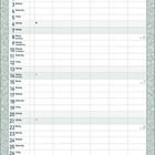 Kalenderblatt für Februar 2027 mit handgezeichneten Pflanzenmotiven und freien Notizbereichen.