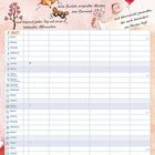 Kalenderblatt mit "Macht's euch schön im Februar". Illustriert mit Noten, Schwänen, Luftballons und Karnevalsmasken.