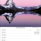 Text: Matterhorn und Reflektion, Walliser Alpen, Schweiz. Darunter ein Kalender für Januar 2027. Oben ein Berg im Sonnenuntergang.
