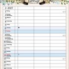 Kalenderblatt für Februar 2027. Ein Eichhörnchen schaut aus einem Baum. Text: "Das Eichhörnchen schaut aus dem Baum..."