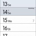 Kalender für Februar 2027. Enthält Rosenmontag, Faschingsdienstag, Aschermittwoch, Valentinstag. Skischuh-Illustration.