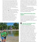 "Gebrauchsanweisung", "Einige redaktionelle Einträge näher erläutert", "Name des Campingplatzes, Sterne und andere Klassifizierungen". Unten links stehen zwei Menschen am Strand eines Sees mit Rutsche im Hintergrund.