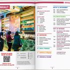 Inhaltsverzeichnis mit Kategorien: Aktiv & Entspannt, Erlebnistouren, Gut zu Wissen. Personen an einer Bar.