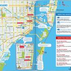 Karte von Miami mit Straßen und Highlights. "MARCO POLO BUCKETLIST": Streetart, Skyline, Salsa. "MARCO POLO HIGHLIGHTS": Art Deco, Ocean Drive.
