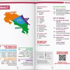 "Inhalt" oben auf beiden Seiten. Links: farbige Karte Costa Ricas mit Regionen. Rechts: Liste von Themen und Seitenzahlen.