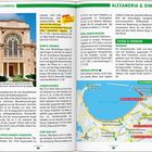 Links oben: "Ort der Erinnerung" auf gelbem Hintergrund. Rechts oben: "ALEXANDRIA & SIWA". Unten: Stadtplan von Alexandria.