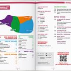 Text "Inhalt" oben in Rot. Bunter Umriss einer Region mit Segmenten: Anjou & Sarthe, Touraine, Blois & Orléans, Cher & Sologne.