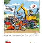 „1. Bratzbacher Bagger-Treffen“ und „Da hatte Sven P. wohl mal wieder was völlig falsch verstanden…“. Illustration mit Bagger.