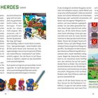 Links steht "3D Dot Game Heroes (2009)", System: PlayStation 3. Rechts ein großes, rotes Pfeil-Element zeigt auf ein Pixel-Art-Spielbild.