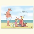 Eine Frau sagt: "Sie geben ihr sofort die Schaufel zurück!" Ein Mann steht mit einer Schaufel im Rücken da.