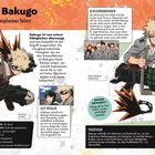 Katsuki Bakugo, ein ehrgeiziges und explosives Talent. Bild von ihm mit Granatenhandschuhen und dynamischer Pose.