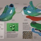 Seite 38-39: Laufschuhe mit EVA-Schaum-Zwischensohle, Silber gegen Gerüche, und recyceltem Plastik. Polyester-Obermaterial.