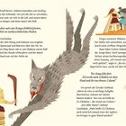 Texte erzählen von Sédantas Kampf mit einem Hund. Illustrationen zeigen Figuren in dramatischer Interaktion.