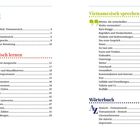 Inhalt: Vietnamesisch lernen und sprechen, Wörterbuch. Seitenzahlen und Themen übersichtlich gegliedert.