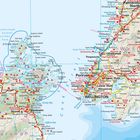 Landkarte der Region um Wellington. Details wie Städte, Inseln, Küstenlinien und Routen sind dargestellt.