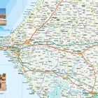 Verschiedene Städte und Regionen im westlichen Senegal, wie Dakar, Thiès, und Diourbel, auf einer farbigen Karte.