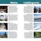 "Meine Lieblingsorte." Texte und Bilder beschreiben touristische Ziele in der Schweiz, mit Fokus auf Luzern und Umgebung.