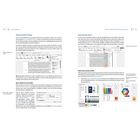 Das Bild zeigt zwei Seiten mit Anweisungen und Abbildungen zur Schriftart- und Farbenauswahl in einem Textverarbeitungsprogramm.