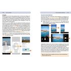 Seite 134-135: Oben stehen "Geotagging" und "Auswahl des Seitenverhältnisses". Mehrere Handy-Screenshots zeigen Funktionen.