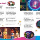 Titel: "Hexe oder Fee?" 

Geschichtenabschnitt mit den Figuren Bloom, Stella und Flora. Illustrationen zeigen farbenfrohe, magische Szenen mit Charakteren. Sternendekor ergänzt das Design. Zahlen 28 und 29 unten.