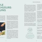 Titel: SIMPLE MILCHSÄUREGÄRUNG. Foto: Hände halten Gemüsegartenprodukte. Text über die Milchsäuregärung und ihre Anwendung.