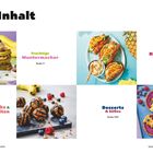 Inhalt: Fruchtige Muntermacher, Seite 7. Herzhaft ob-stig, Seite 73. Fruity Snacks & Kleinigkeiten, Seite 39. Desserts & Süßes, Seite 107. Fotos von bunten Speisen.