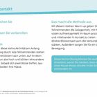 "Blickkontakt", "Das brauchen Sie", "Das müssen Sie vorbereiten", "So geht es": Anweisungen für eine Aktivität in Gruppen. Illustration einer lächelnden Person unten rechts.