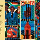 03: Jugendbewegungen und Protestkunst in aller Welt. Text über Südafrika. Illustration mit Mandela und Protestsymbolen.