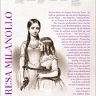 "August 23 Mo 24 Di 25 Mi 26 Do 27 Fr 28 Sa 29 So, TERESA MILANOLLO. Theresa führte die jüngere Schwester heraus..."

Zeigt Lithografie von zwei Schwestern.