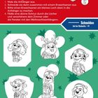 "Weihnachtliche Anhänger: 1. Male die Anhänger aus. 2. Schneide sie dann zusammen mit einem Erwachsenen aus. 3. Bitte einen Erwachsenen ein kleines Loch oben in die Anhänger zu machen. 4. Fädele eine dünne Schnur durch die Löcher und verschönere dein Zimmer oder die Fenster mit den Weihnachtsanhängern." 

Illustration von Hundeanhängern zum Ausmalen.