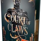 "Court of Claws". Oben: "Briar Boleyn". Unten: "SPIEGEL Bestseller-Autorin". Rüstungsträger mit Hörnern, filigraner Dekor.