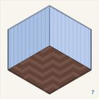 Unten rechts steht die Zahl 7. Eine Illustration zeigt einen Raum mit blauen Wänden und einem Parkettboden.