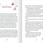 Kapitel 5: Namensvettern. Zwei Buchseiten mit einer Geschichte über Pippa und Herrn Nickolson. Ein Plüschtier ist abgebildet.