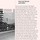 Text: "Jede Menge Kultur und Kulinarik in Südtirol." Eine Karte zeigt die Route von Bozen nach Bruneck. Rechts Radfahrer auf Brücke.