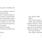 Texte auf zwei Buchseiten. Rechts oben eine kleine Illustration eines springenden Tigers.