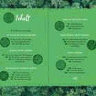 Inhaltsverzeichnis mit Themen wie "Die Natur in uns entdecken," umgeben von grünen Symbolen und Waldhintergrund.
