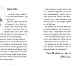 "Meine Bilder" und "Zum Abschied vor der Schule sollten wir dort alle...". Zwei fliegende Kühe sind gezeichnet.