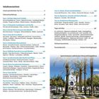 Inhaltsverzeichnis mit Touren von Córdoba bis Alpujarras, Granada und Sierra Nevada. Rechts: Kirche, Palmen, Orangenbäume.