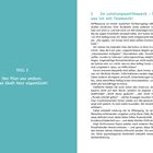 "TEIL I Der Plan war anders. Was läuft hier eigentlich?" 

Linke Seite türkis, rechte Seite weiß mit Text, Thema: Teamwork und Leistungswettbewerb.