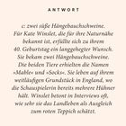 ANTWORT; c: zwei süße Hängebauchschweine für Kate Winslet. Mable und Socks leben auf ihrem Grundstück in England.