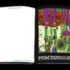 „IMAGINE TOMORROWS WORLD“ steht unter einer bunten Illustration mit abstrakten Formen und lebhaften Farben.