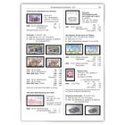 Es handelt sich um eine Katalogseite mit Briefmarkenbeschreibungen, darunter Themen wie "Elbphilharmonie" und "G20-Gipfel".