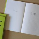 Links Cover: "Thomas Mann, Tonio Kröger". Rechts offen: Links "Dromedar", rechts "Thomas Mann, Tonio Kröger, Novelle".