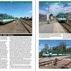 **H6 Közvágóhíd – Tököl – Ráckeve:** Grüner Zug auf offenem Gleis, Haltestellenbeschreibungen, Texte über Zugfahrpläne und Strecken.