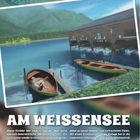 AM WEISSENSEE: Text über Marco Einöder, der am Weißensee lebt. Illustration mit Booten, Steg und Bergen im Hintergrund.